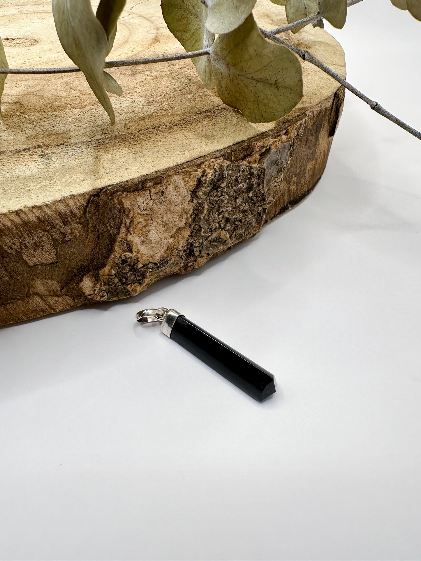 Colgante Turmalina negra pulida