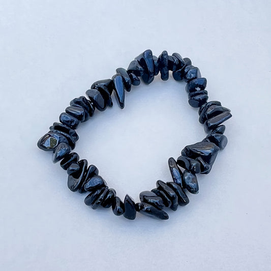 Pulsera mineral turmalina negra