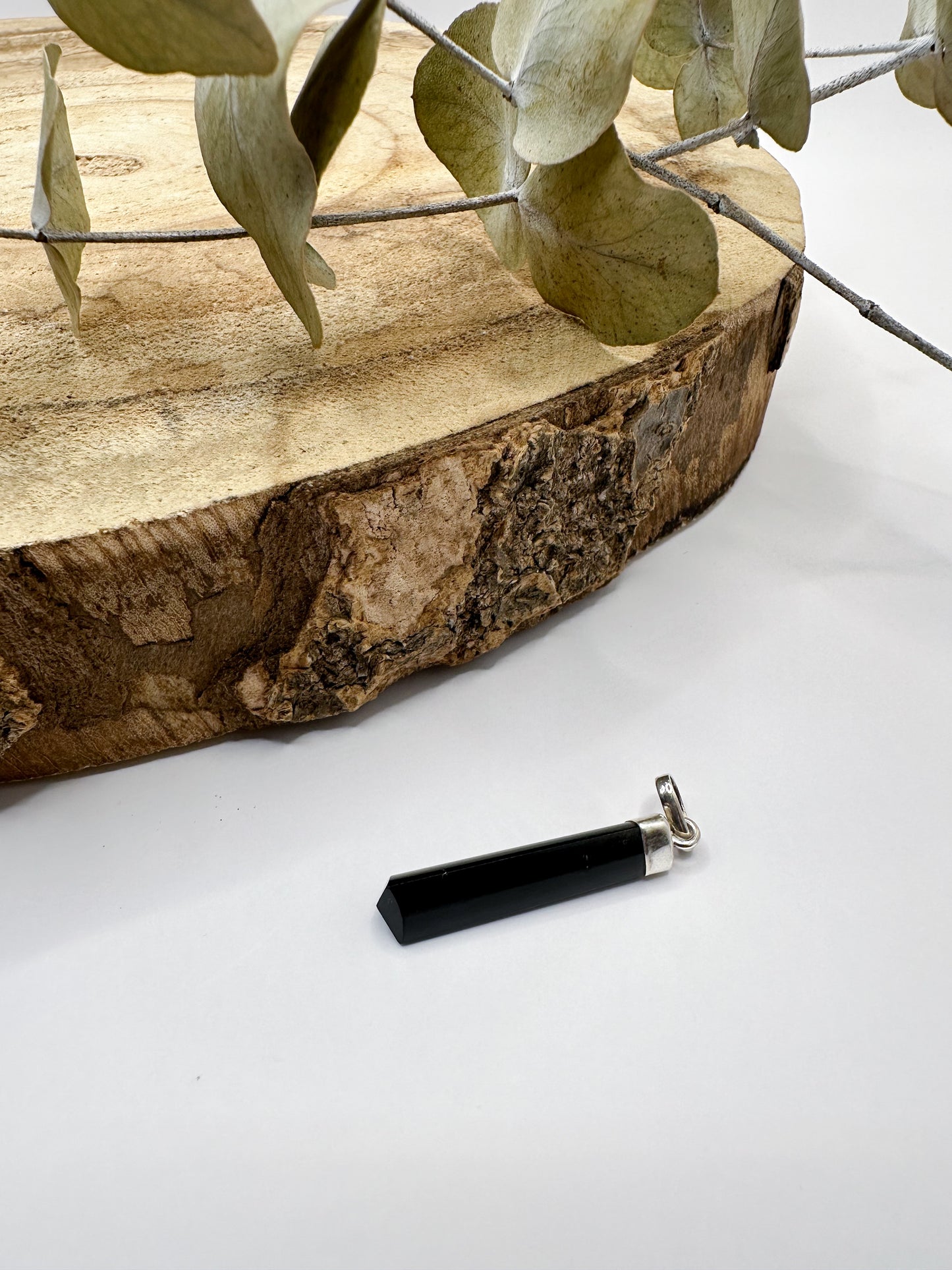 Colgante Turmalina negra pulida